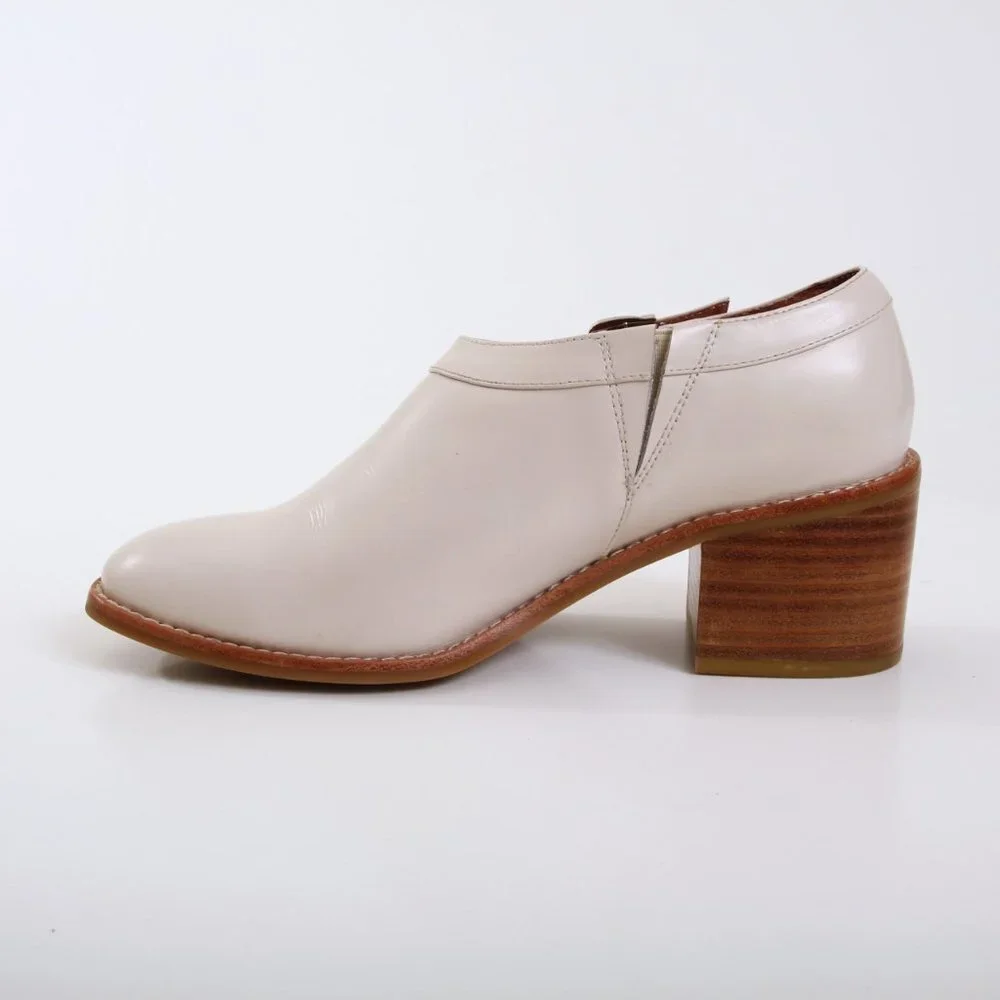 Jeffrey Campbell Warren Buckle Ankle Boots Beige Women‎ Size 8.5